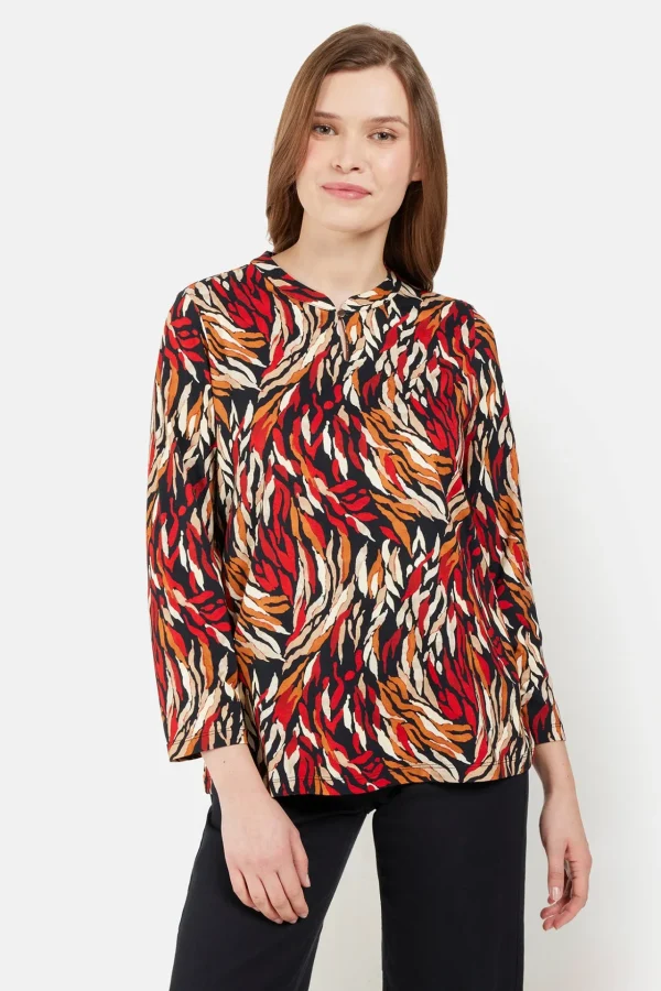 T-shirt Med 3/4 ærmer - Berry Red