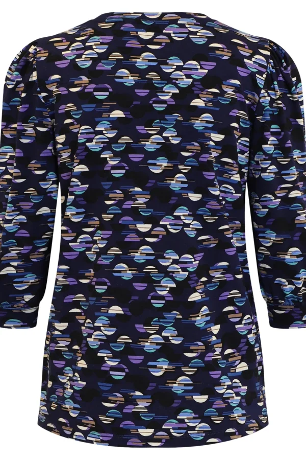 T-shirt Med 3/4 ærmer - Blå mix
