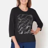 T-shirt Med 3/4 ærmer - Black