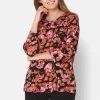 T-shirt Med 3/4 ærmer - Fuchsia Red