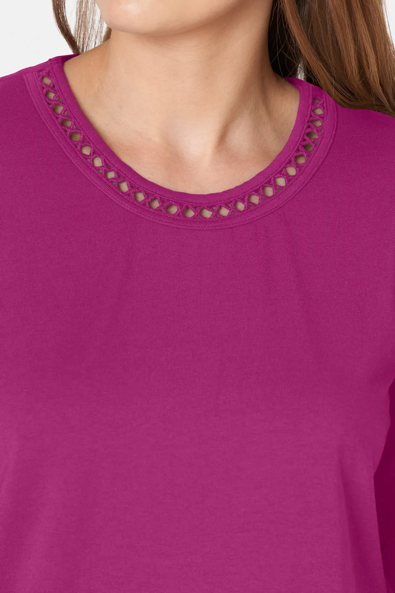 tshirt_med__rmer__fuchsia_1-5.webp T-shirt Med 3/4 ærmer - Fuchsia Red