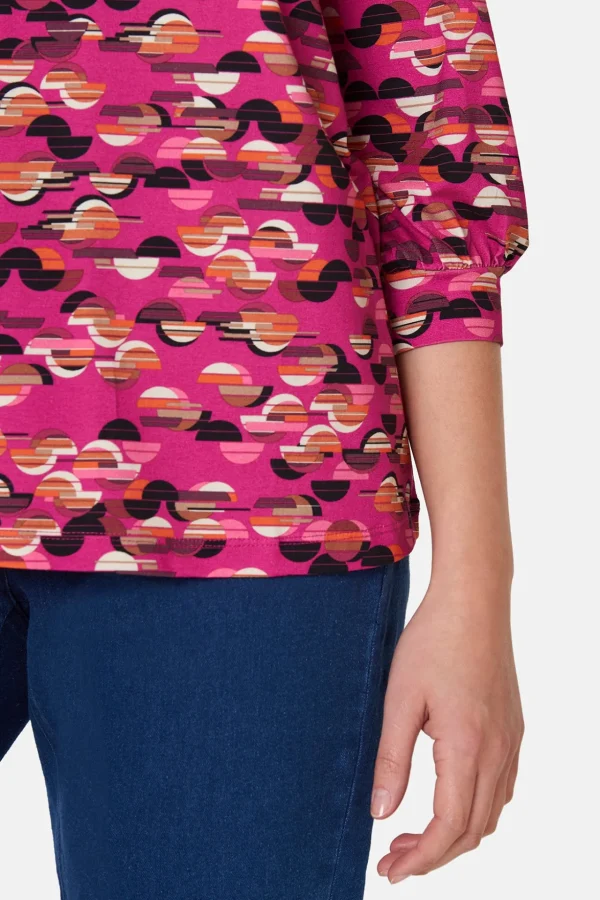 T-shirt Med 3/4 ærmer - Fuchsia Red