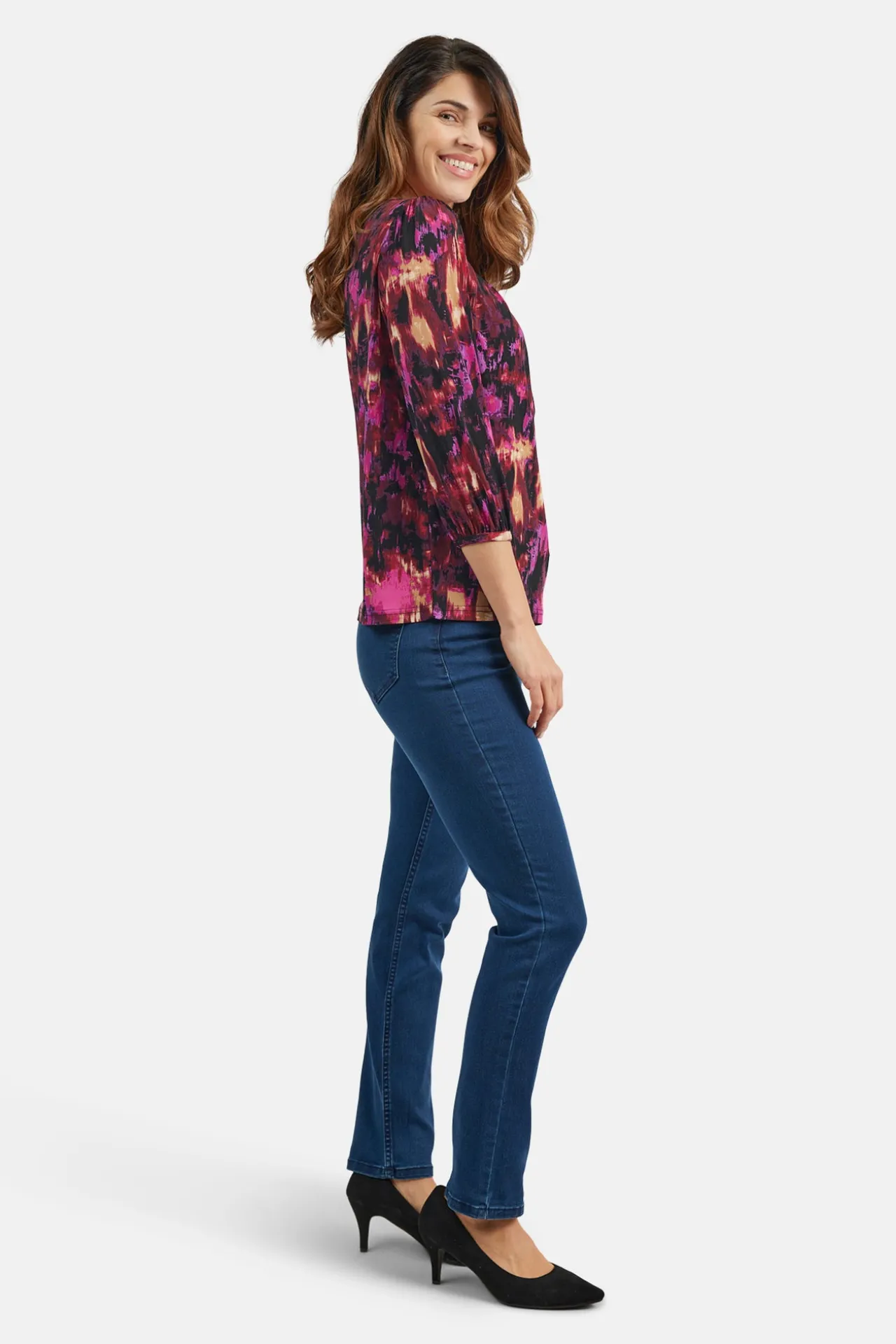 tshirt_med__rmer__fuchsia_2-3.webp T-shirt Med 3/4 ærmer - Fuchsia Rød