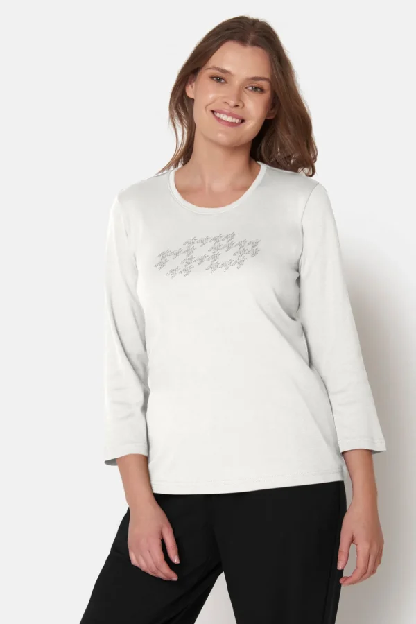 T-shirt Med 3/4 ærmer - Off White