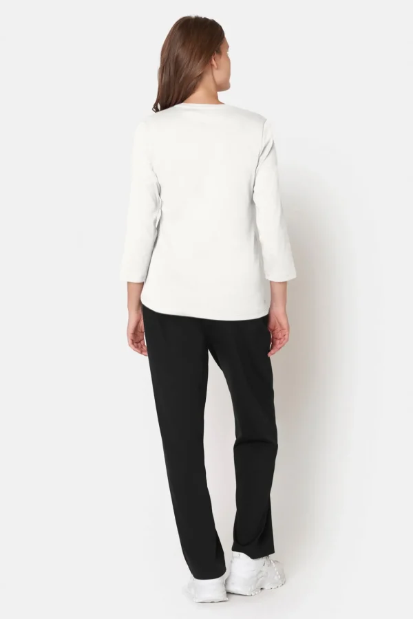 T-shirt Med 3/4 ærmer - Off White