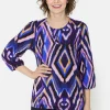 T-shirt Med 3/4 ærmer - Purple