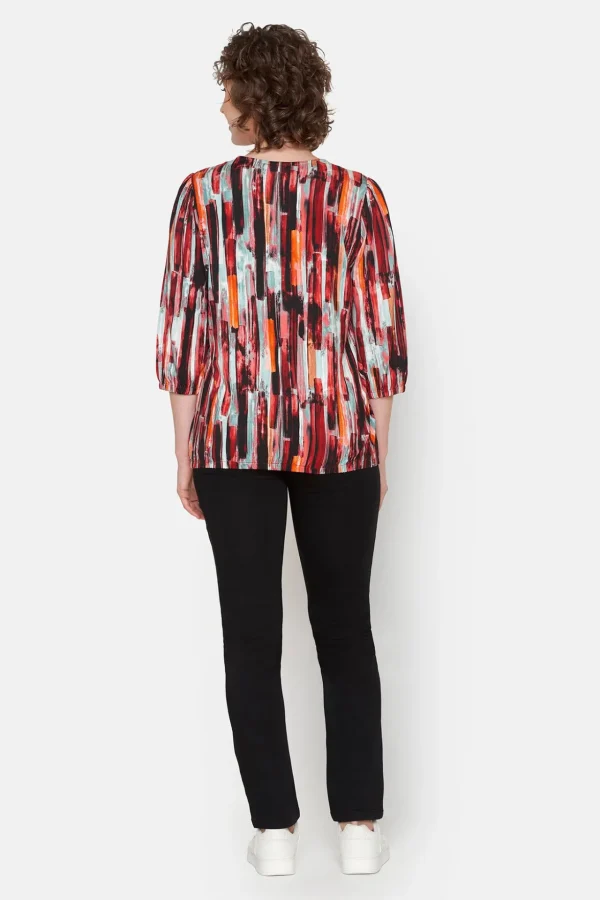 T-shirt Med 3/4 ærmer - Vine Red