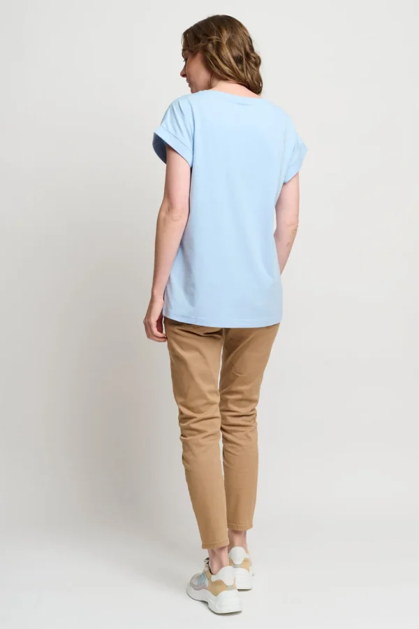 T-shirt Med Korte ærmer - Chambray Blue