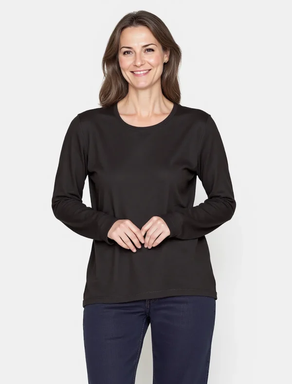 T-shirt Med Rund Hals - Black