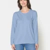 T-shirt Med Rund Hals - Chambray Blue