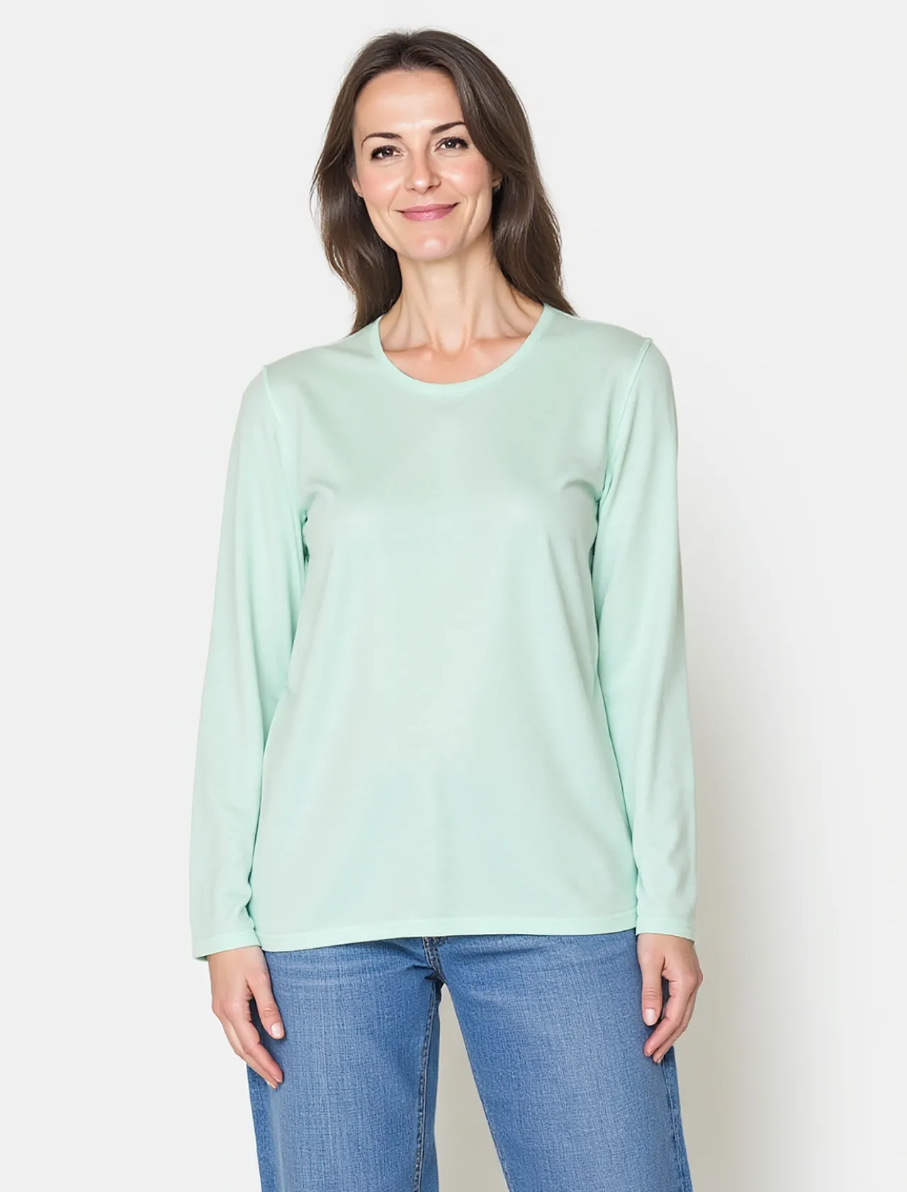 tshirt_med_rund_hals__mis_0.webp T-shirt Med Rund Hals - Mist Green