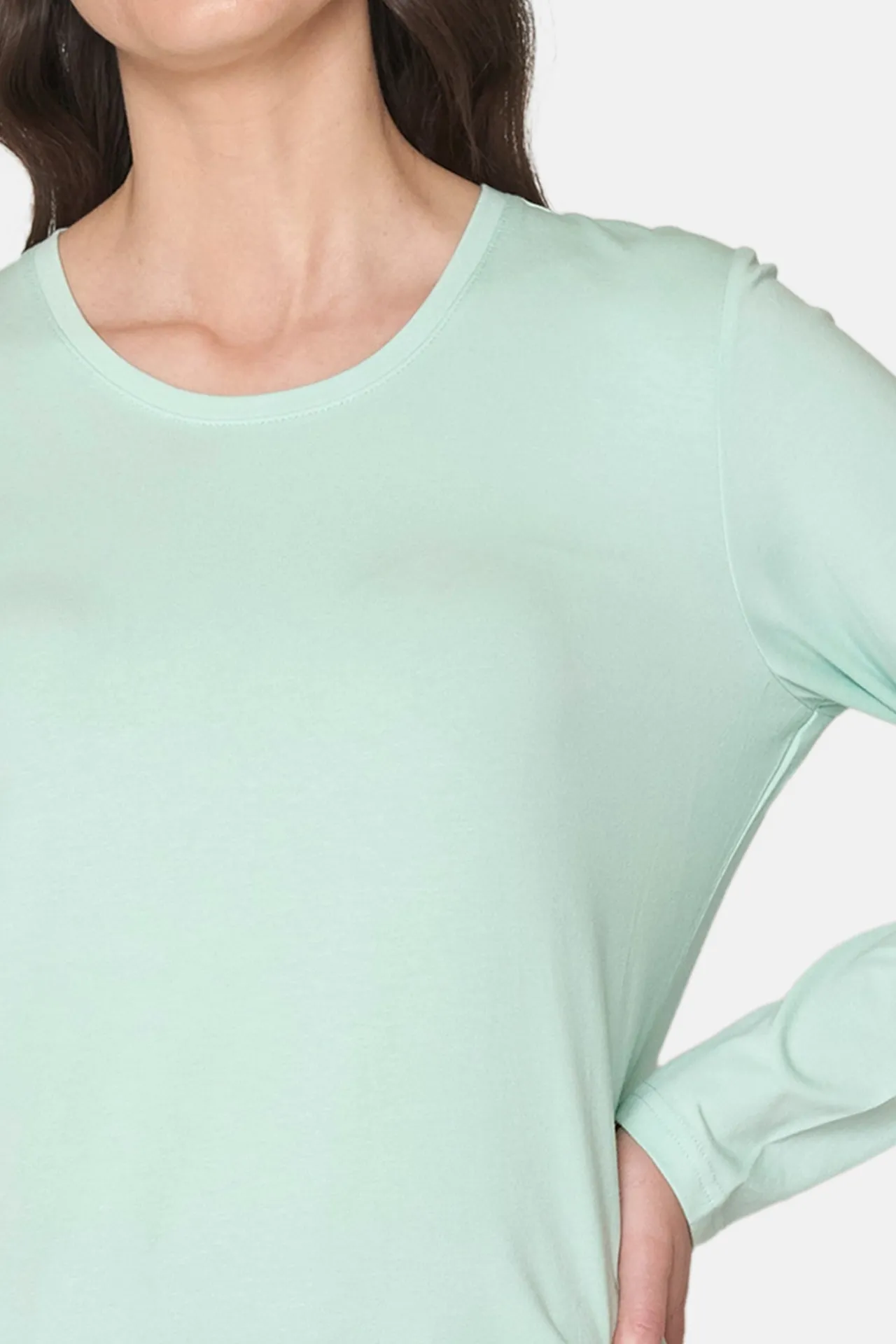 tshirt_med_rund_hals__mis_1.webp T-shirt Med Rund Hals - Mist Green