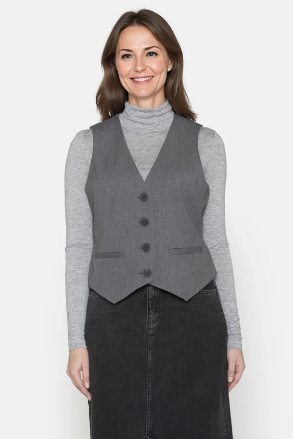 Vest - Foeret - Grå