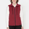 Vest i fleece - Vin rød