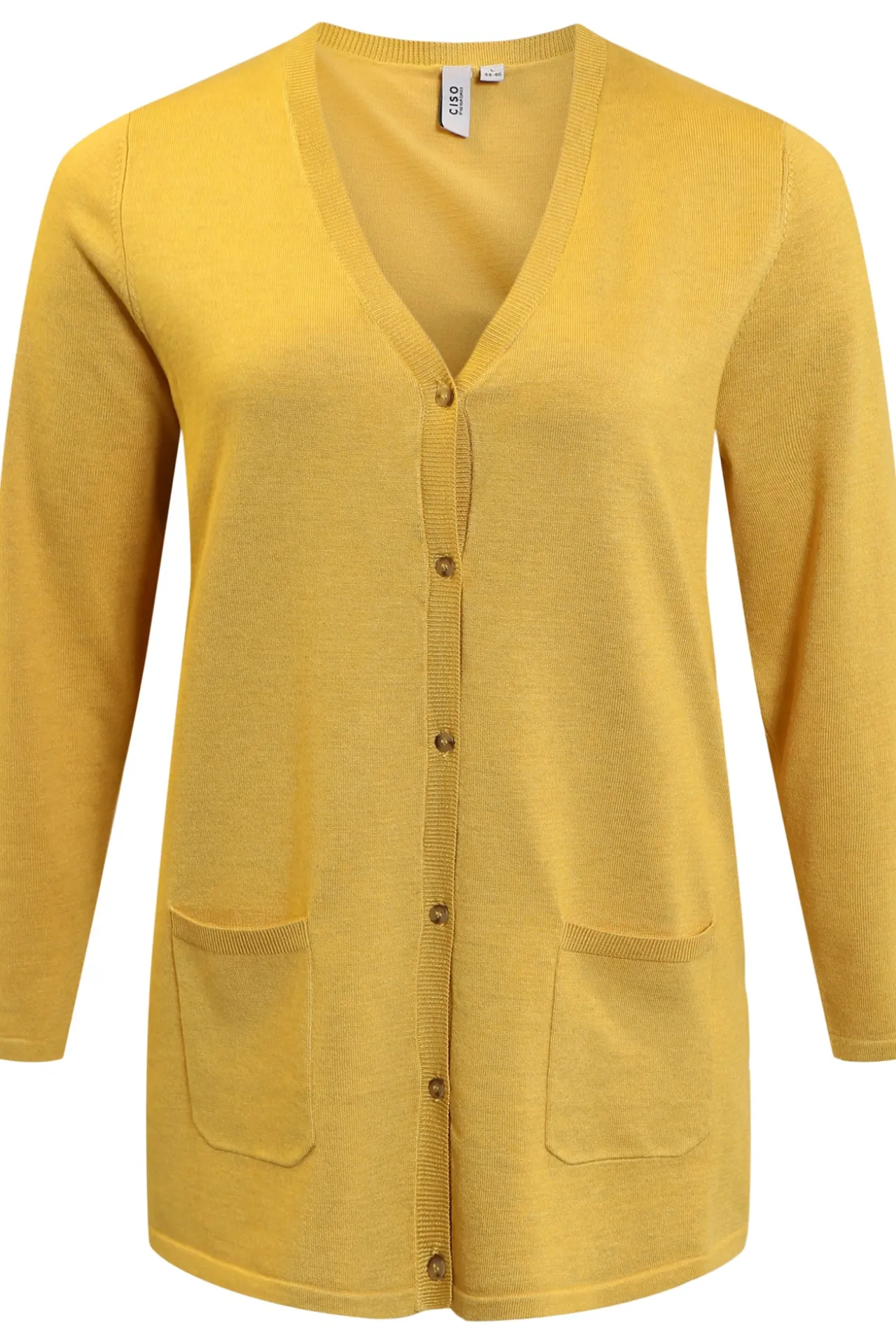 basic_cardigan__yellow_me_0.webp Basic Cardigan - Yellow Melange