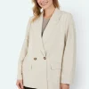 Blazer - Sand Melange - oversized pasform