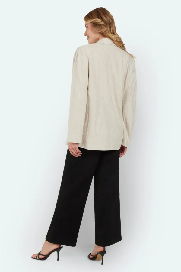 Blazer - Sand Melange - oversized pasform