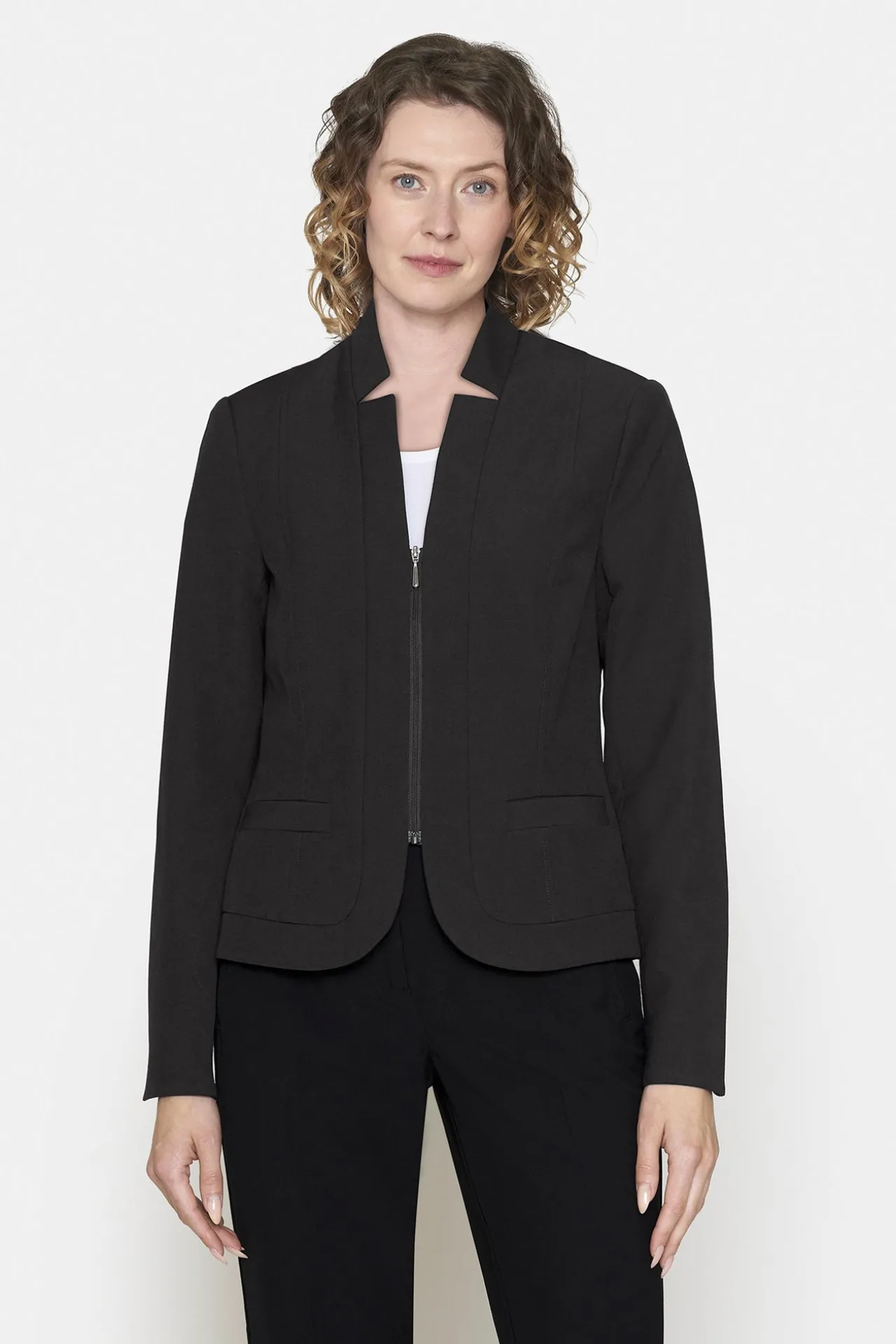 blazer_med_lynls__sort_0.webp Blazer Med Lynlås - Sort
