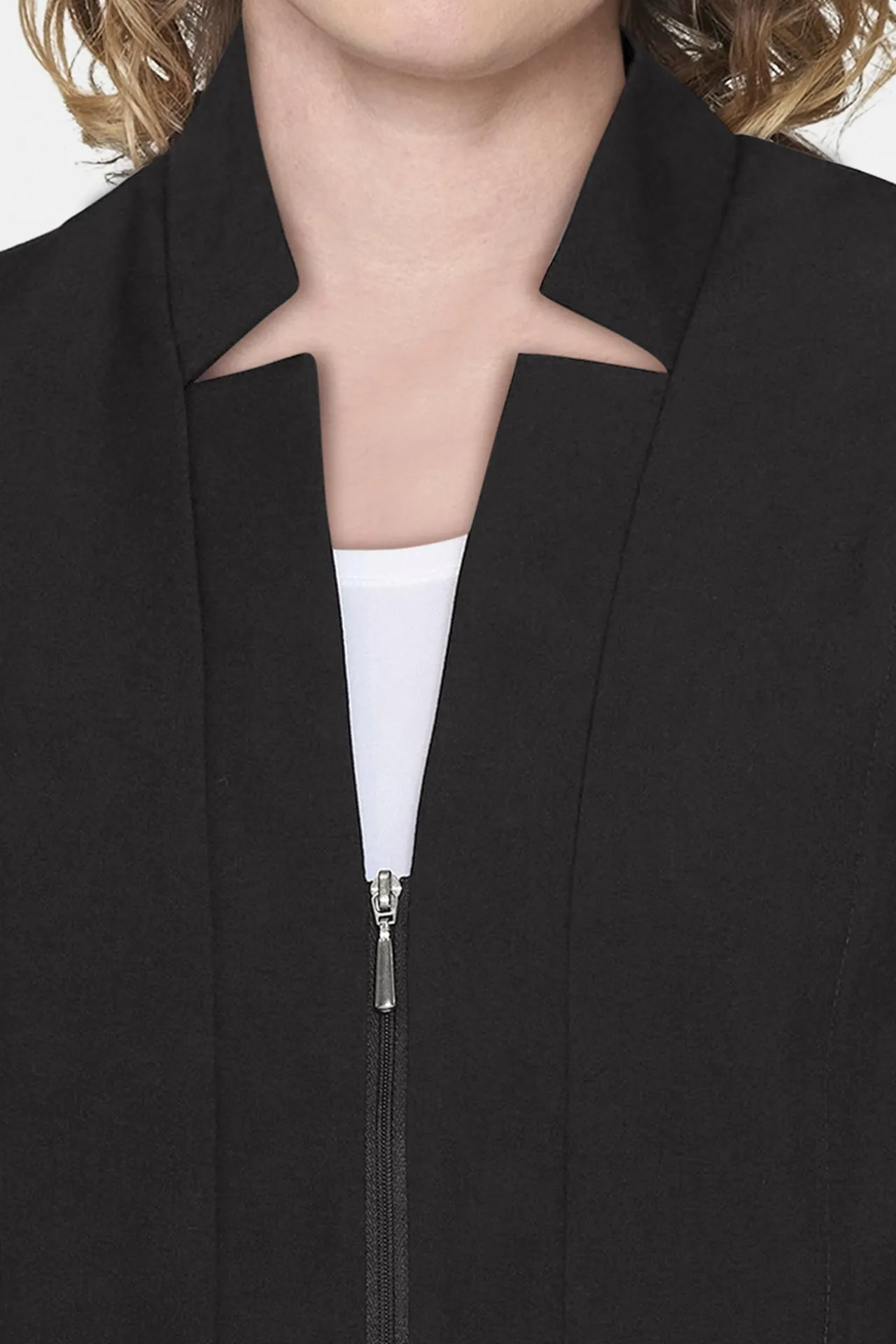 blazer_med_lynls__sort_1.webp Blazer Med Lynlås - Sort