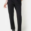 Bukser 7/8 - Black Pinstripe