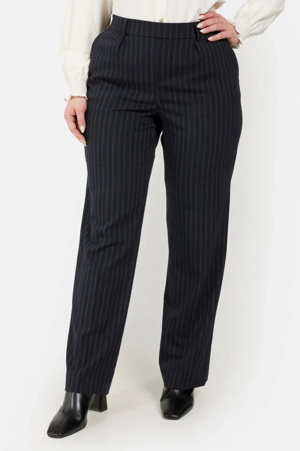 Bukser - Sort Pinstripe