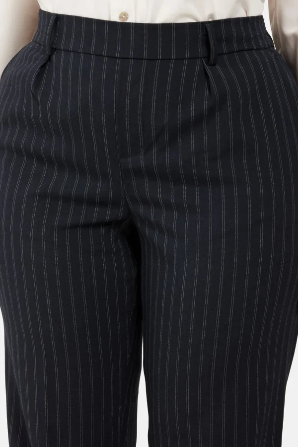 Bukser - Sort Pinstripe
