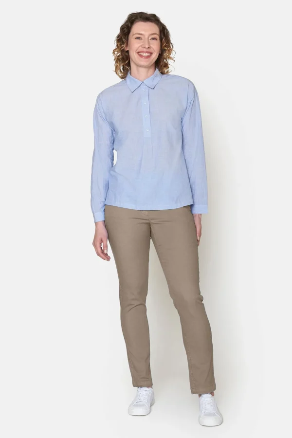 Bukser Madelaine - Mørk Sand - Straight fit