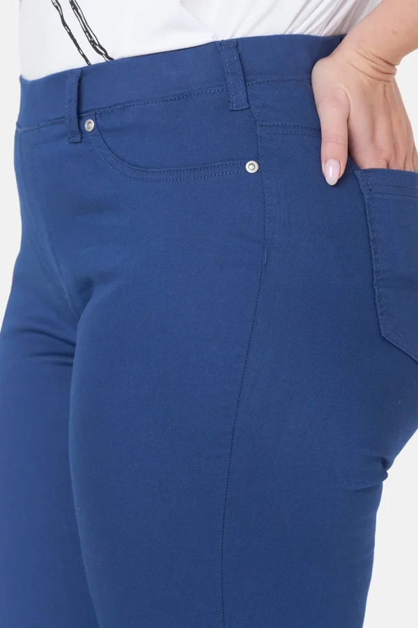 7/8 Bukser, Sofia, Slit Fit - Estate Blue