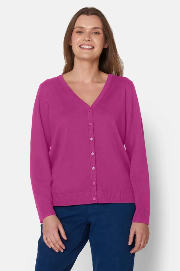 Cardigan - Fuchsia Red