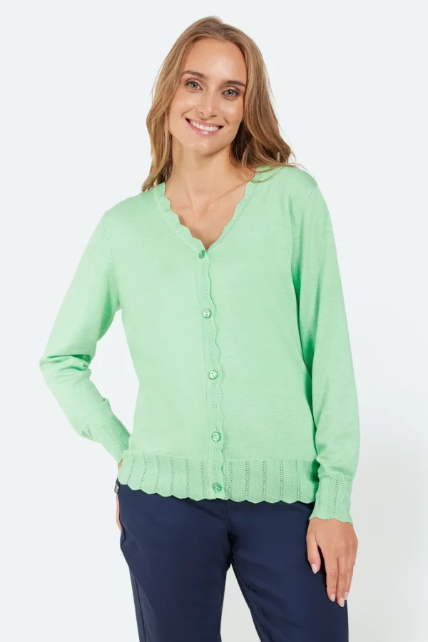 Cardigan - Spring Green Melange