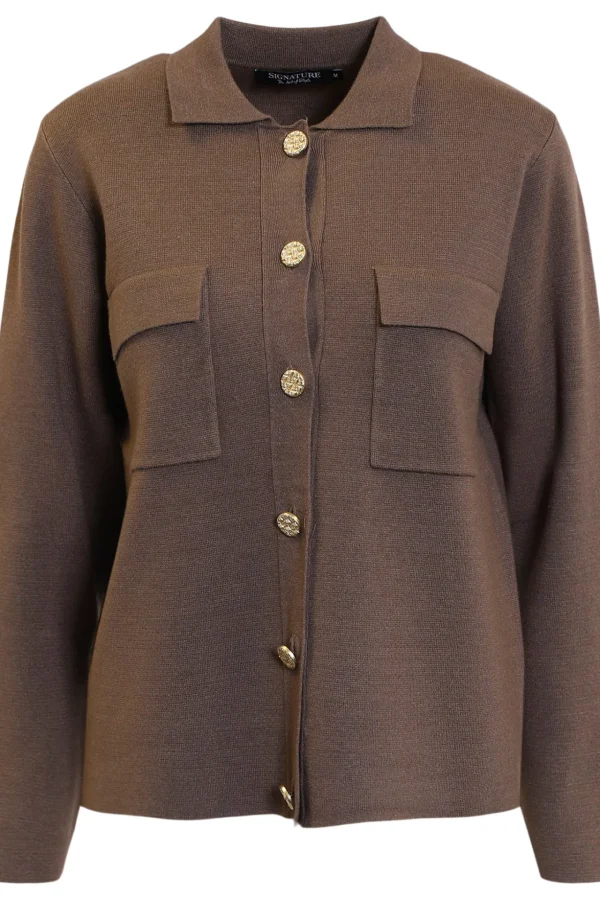 Cardigan - Taupe Melange
