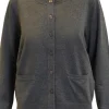 Cardigan Med Lomme - Grey melange