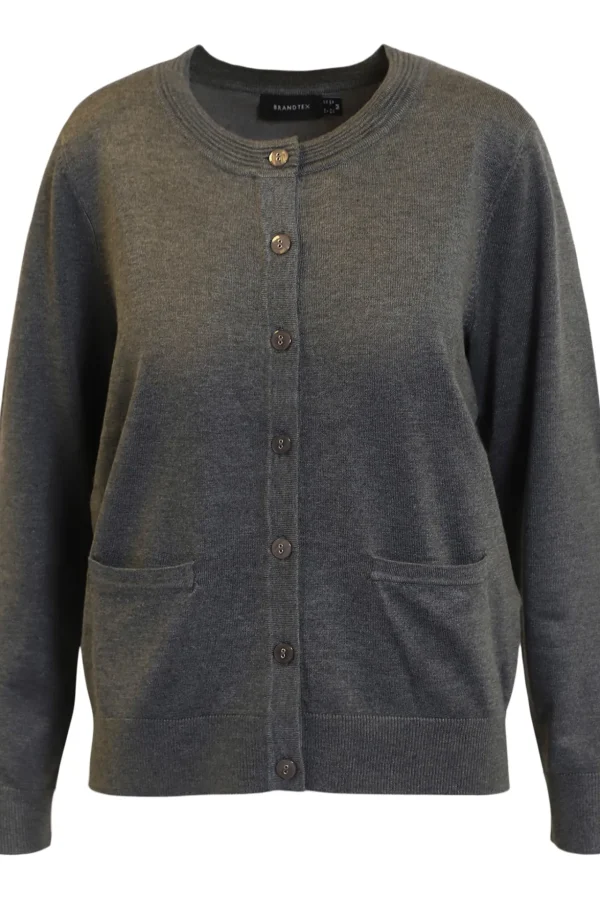Cardigan Med Lomme - Grey melange