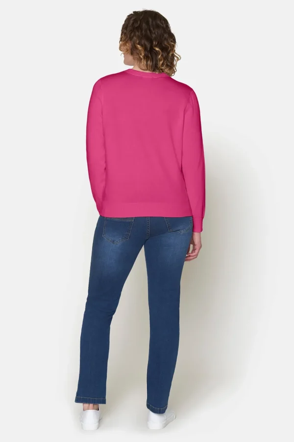 Cardigan Med Lomme - Magenta