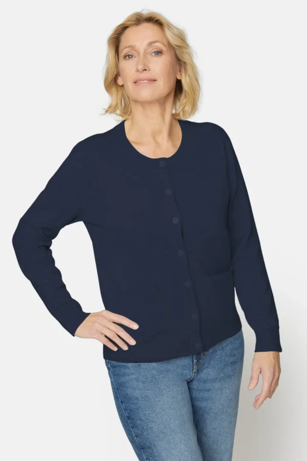 Cardigan Med Lomme - Midnight Blue
