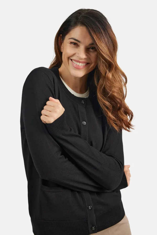 Cardigan Med Lomme - Sort