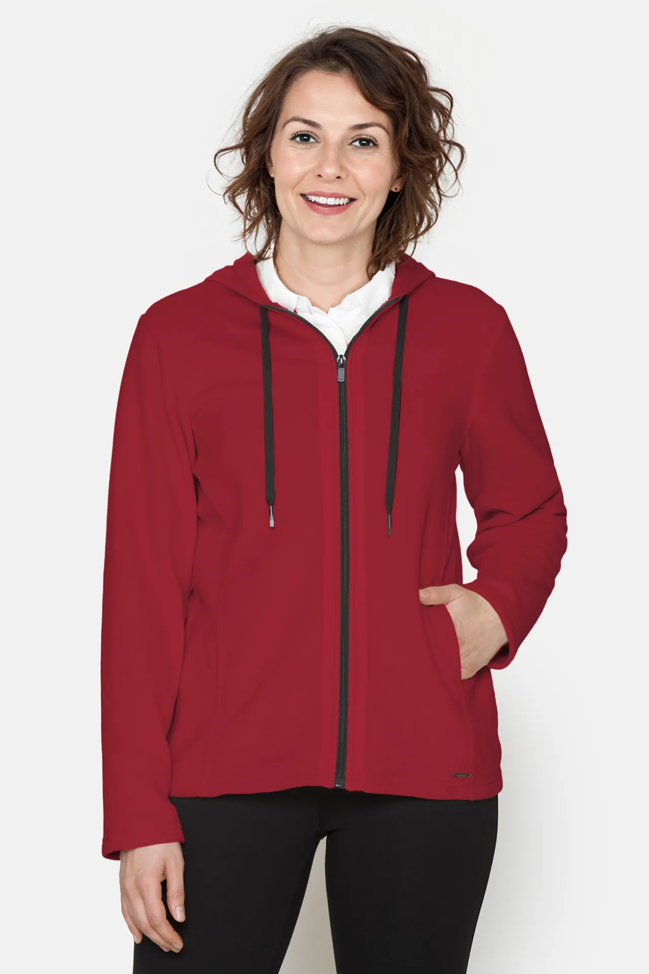 fleece_jakke__vin_rd_0.webp Fleece jakke - Vin rød