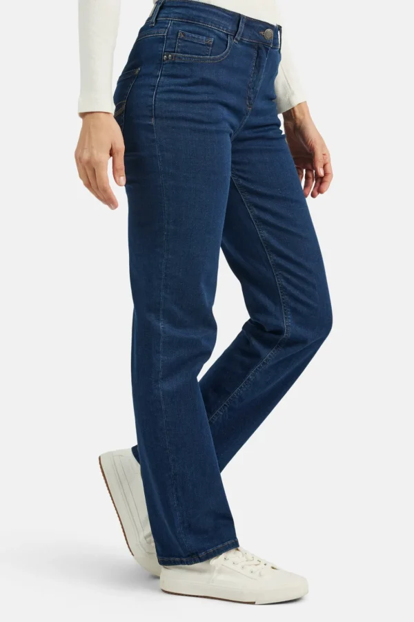 Ingrid Jeans - Dark blue denim - Straight fit, Wide Leg