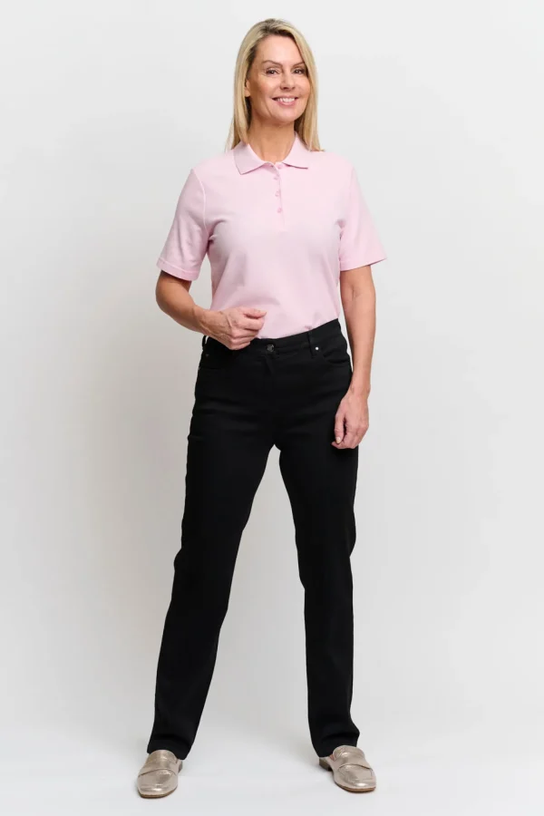 Jeans Ingrid - Straight fit, Wide Leg - Sort Denim