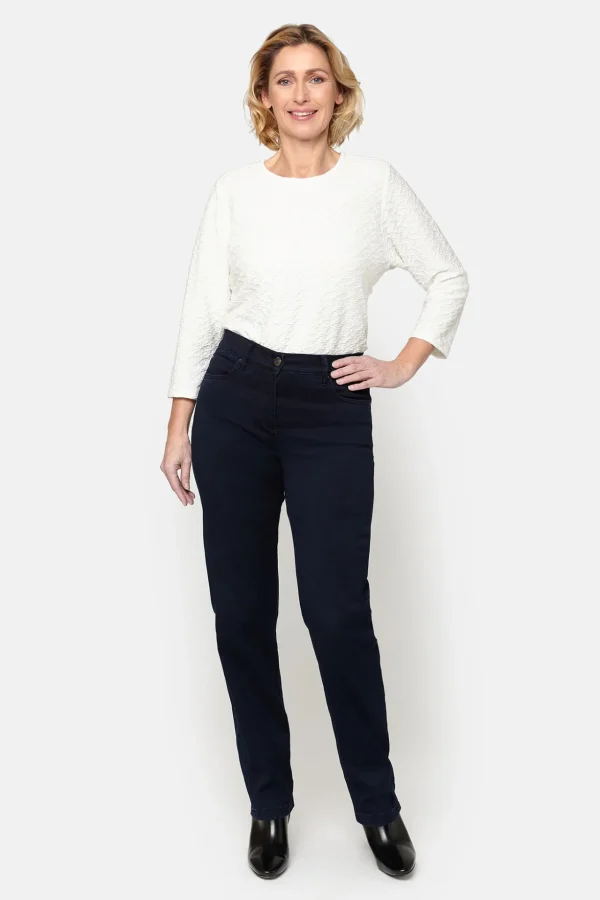 Jeans Ingrid - Straight fit, Wide Leg - Navy Denim