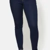 Jeans, Sofia, Slim Fit, Elastik I Talje - Deep Blue Denim