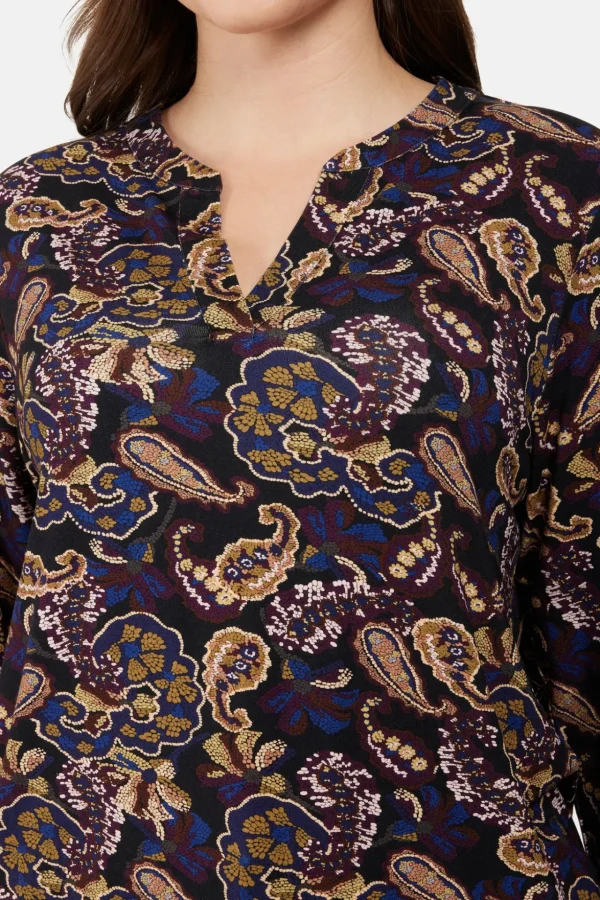 Langærmet T-shirt - Sort mix
