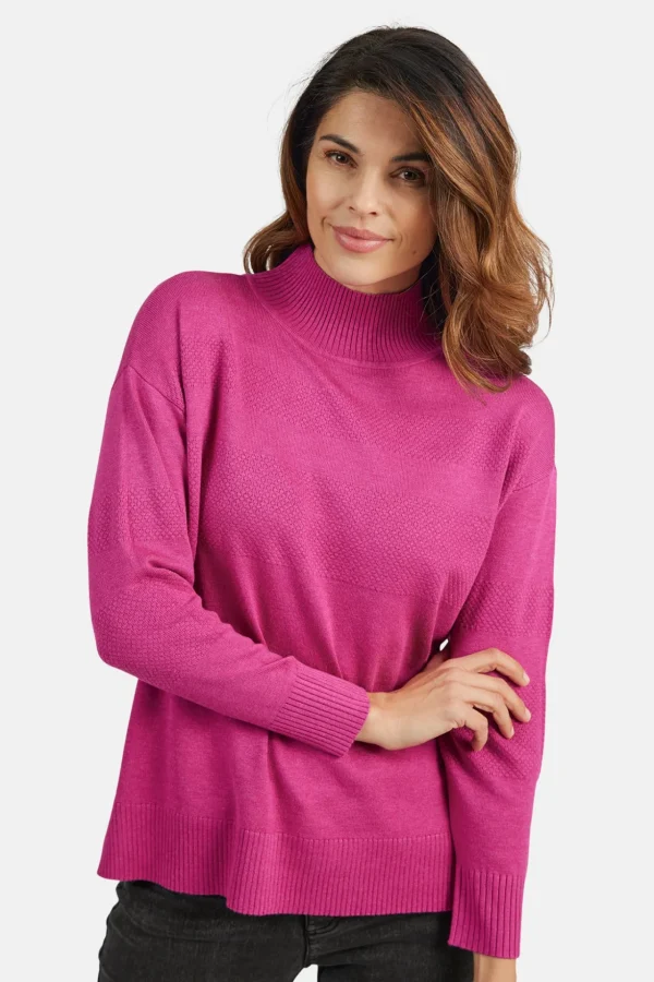 Pullover - Fuchsia Red Melange