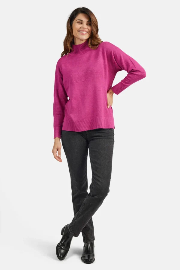 Pullover - Fuchsia Red Melange