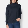 Pullover Med Rullekrave - Navy