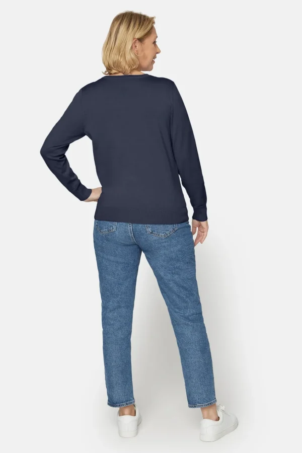 Pullover Med V-hals - Midnight Blue
