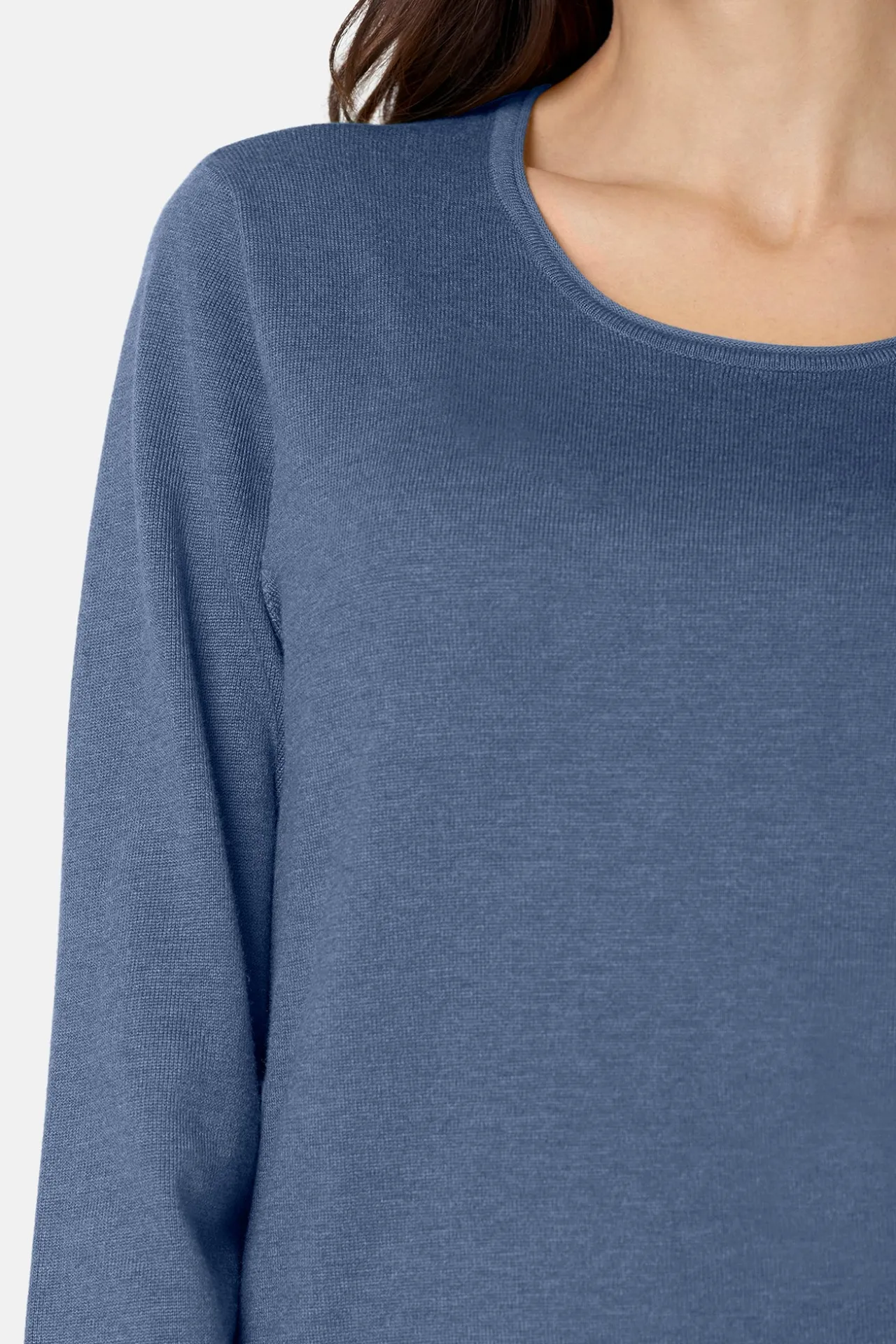 pullover_ohals__blue_hori_1.webp Pullover O-hals - Blue Horizon Melange