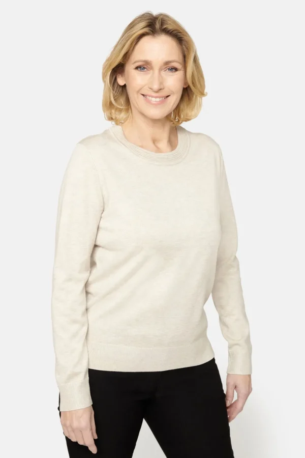 Pullover O-hals - Rainy Day Melange