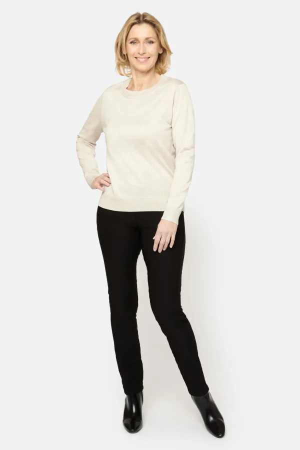 Pullover O-hals - Rainy Day Melange