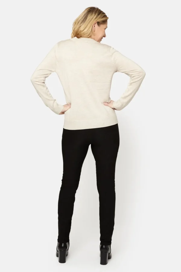 Pullover O-hals - Rainy Day Melange